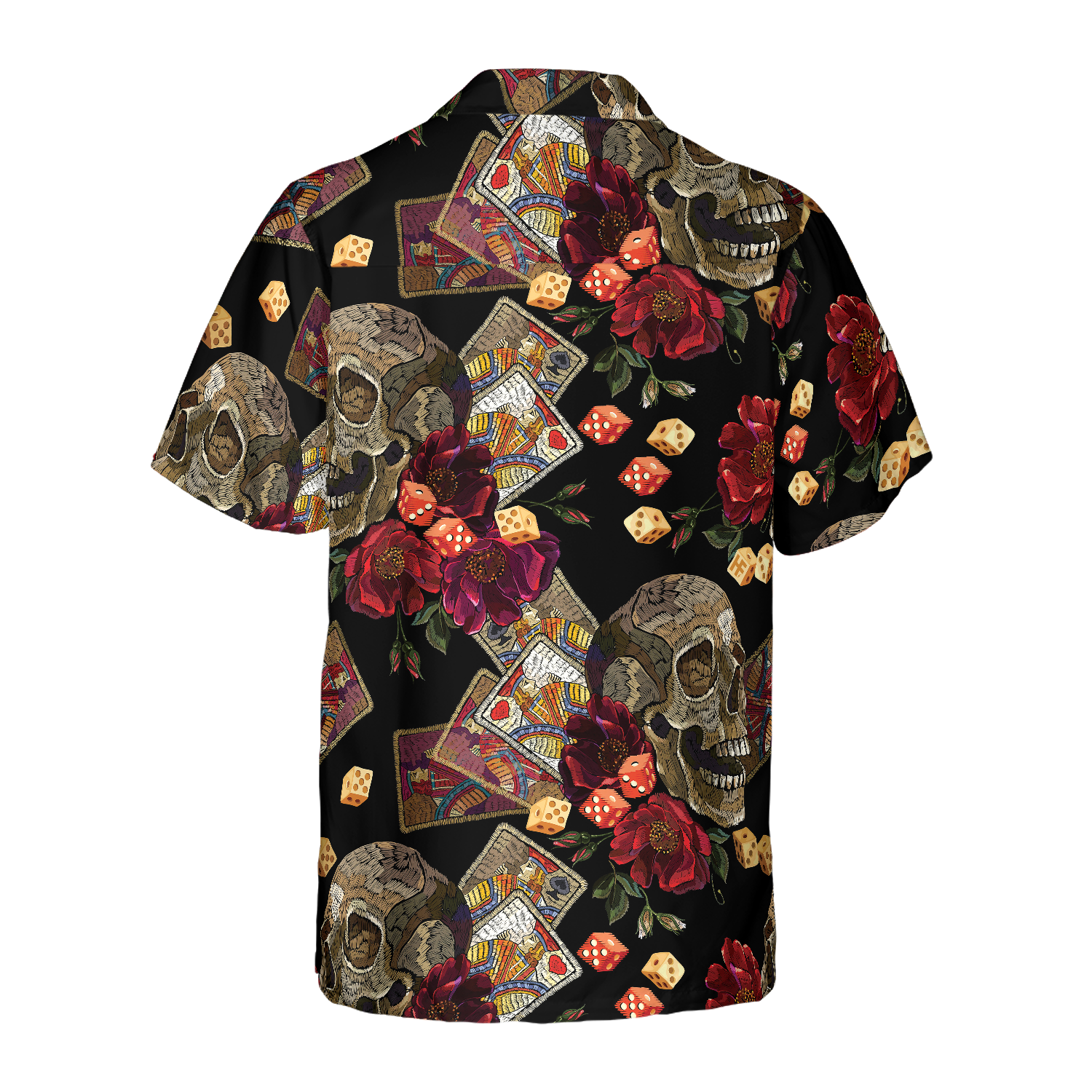 Casino Skull Colorful Hawaiian Shirt - Hyperfavor