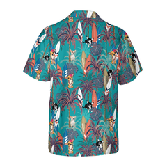 Chihuahua Surfboard And Palm Tree Hawaiian Shirt - Hyperfavor