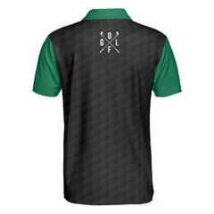 Just Tap In It! Golf Polo Shirt, Funny Black And Green Golf Shirt For Men - Hyperfavor