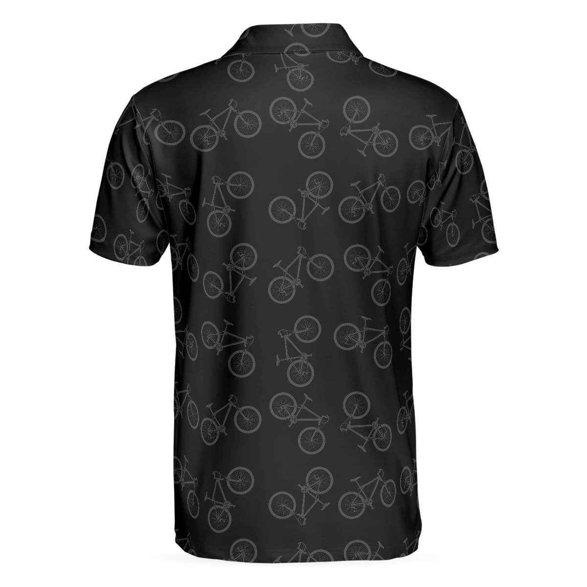 Cycling Golden Heartbeat Polo Shirt, Black Cycling Shirt For Cyclists, Thoughtful Gift Idea For Sport Lovers - Hyperfavor