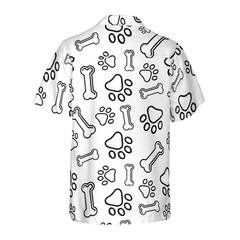 Dog Paw Bone And Pineapple Seamless Hawaiian Shirt - Hyperfavor