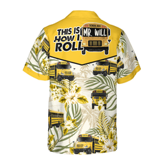 Personalized Name School Bus Driver Custom Hawaiian Shirt - Hyperfavor