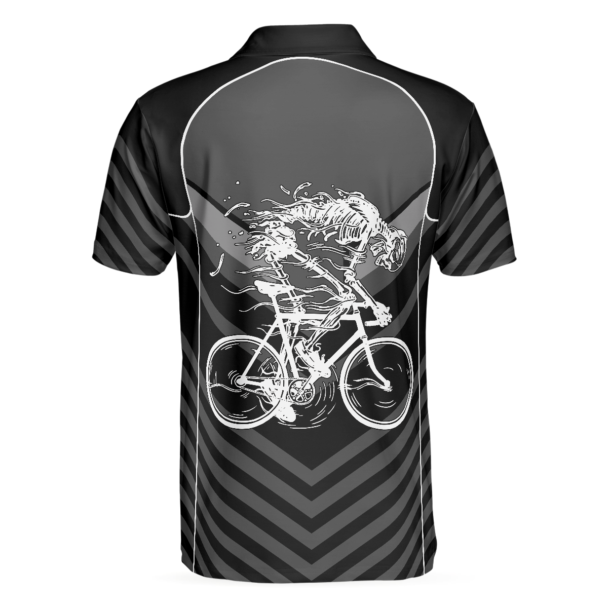 I Am The Engine Cycling Polo Shirt, Skeleton Cyclist Polo Shirt, Best Cycling Shirt For Men - Hyperfavor