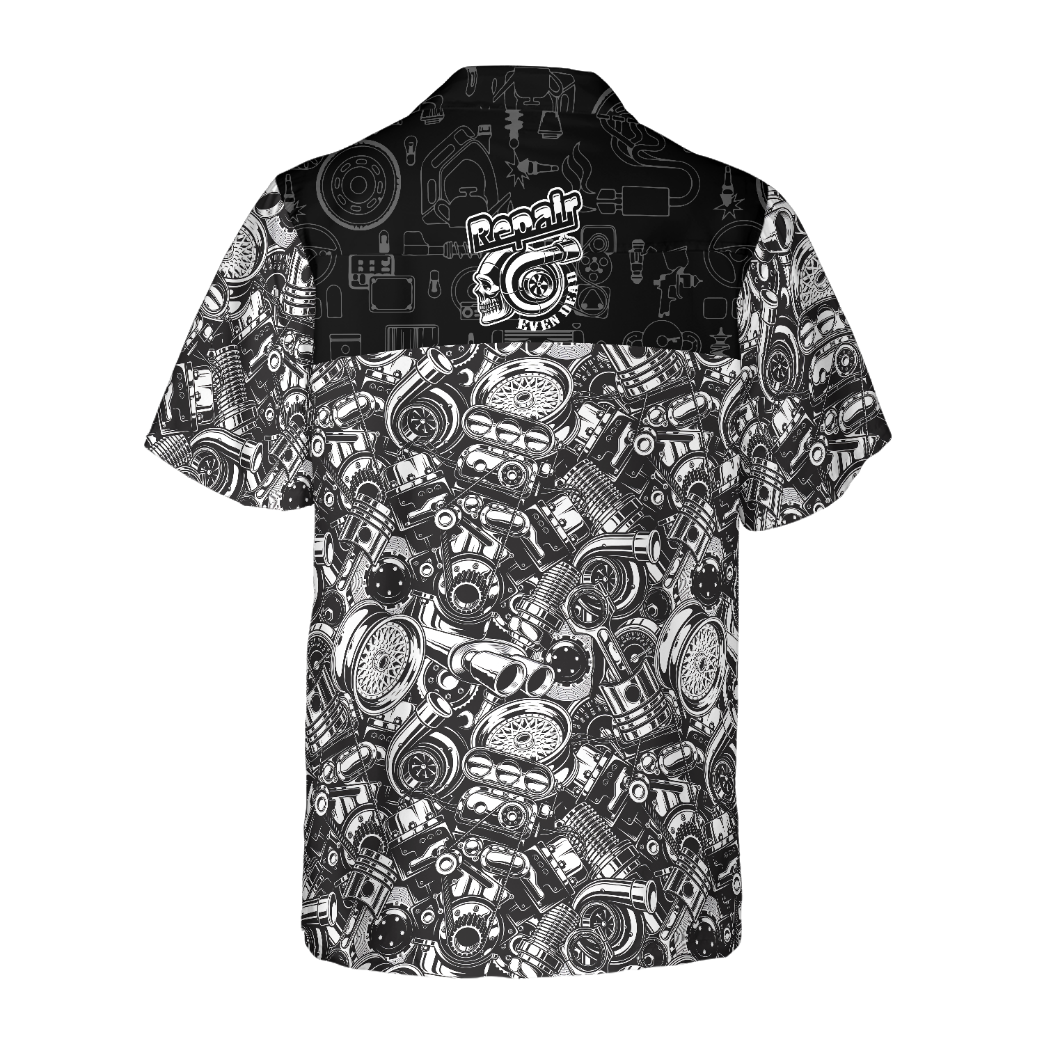 Repair Even Dead On Dark Background Hawaiian Shirt - Hyperfavor