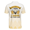I Drink I Drive And I Know Things Argyle Pattern Golf Polo Shirt, Golf Shirt For Beer Lovers - Hyperfavor