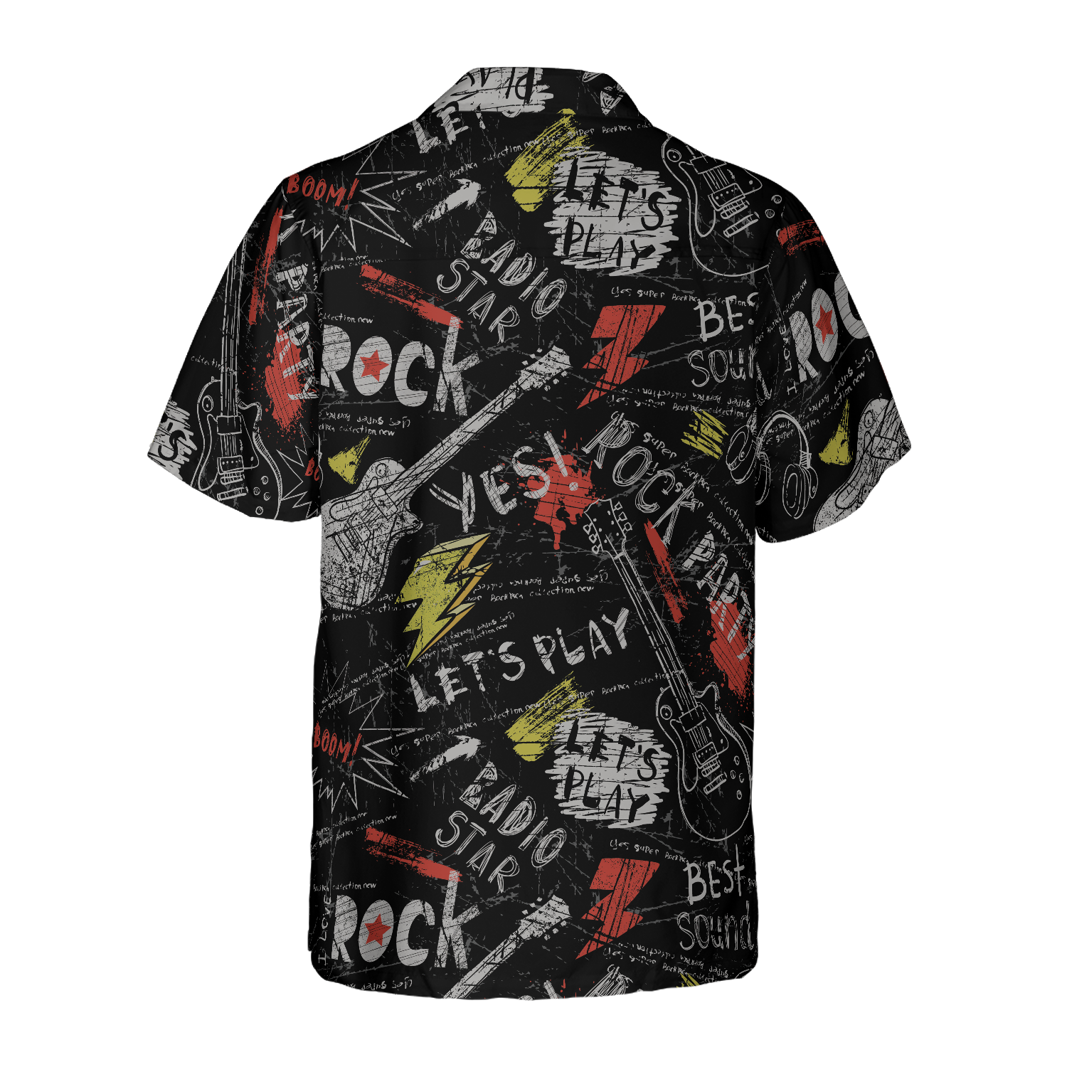 Burned Electric Guitar Hawaiian Shirt - Hyperfavor