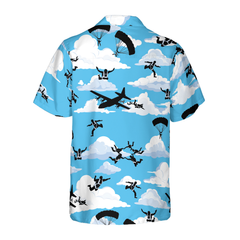 Skydiving Pattern Hawaiian Shirt - Hyperfavor