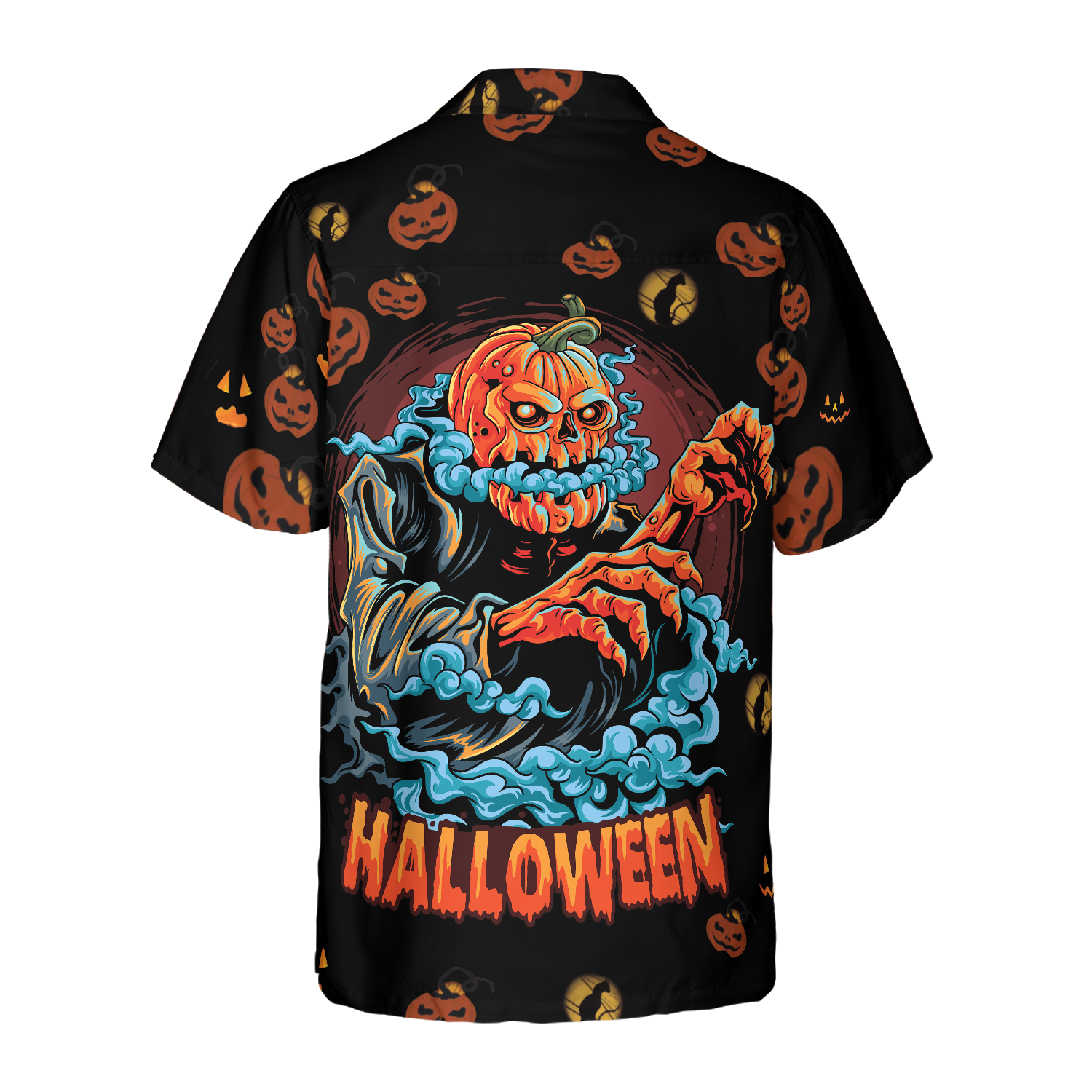 Scary Pumpkin For Halloween Night Hawaiian Shirt - Hyperfavor