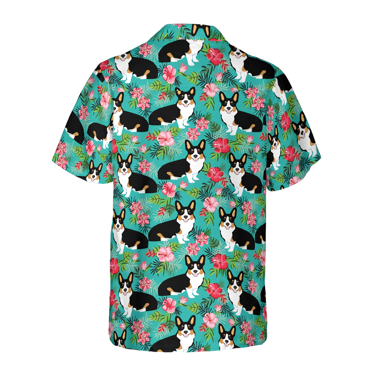 Tropical Floral Corgi Hawaiian Shirt, Corgi Shirt For Men And Women - Hyperfavor