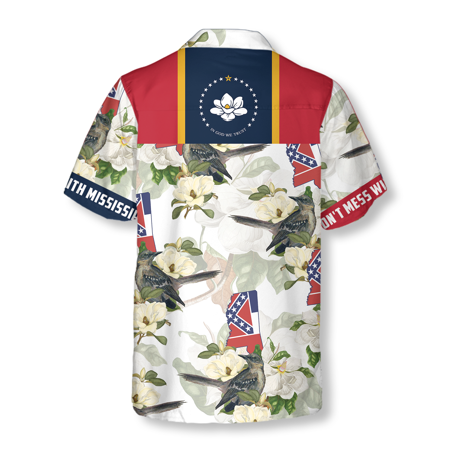 Mississippi Mockingbird And Magnolia Hawaiian Shirt - Hyperfavor