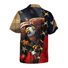 Personalized Name Don't Mess With Texas Eagle Custom Hawaiian Shirt, Texas Flag Shirt, Proud Texas Shirt For Men - Hyperfavor