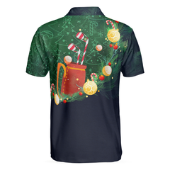 Christmas Golf Polo Shirts- Mens Golf Polo Shirts Short Sleeve- Santa Playing Golf Pattern Shirt- Christmas Shirt Idea Gift For Men - Hyperfavor