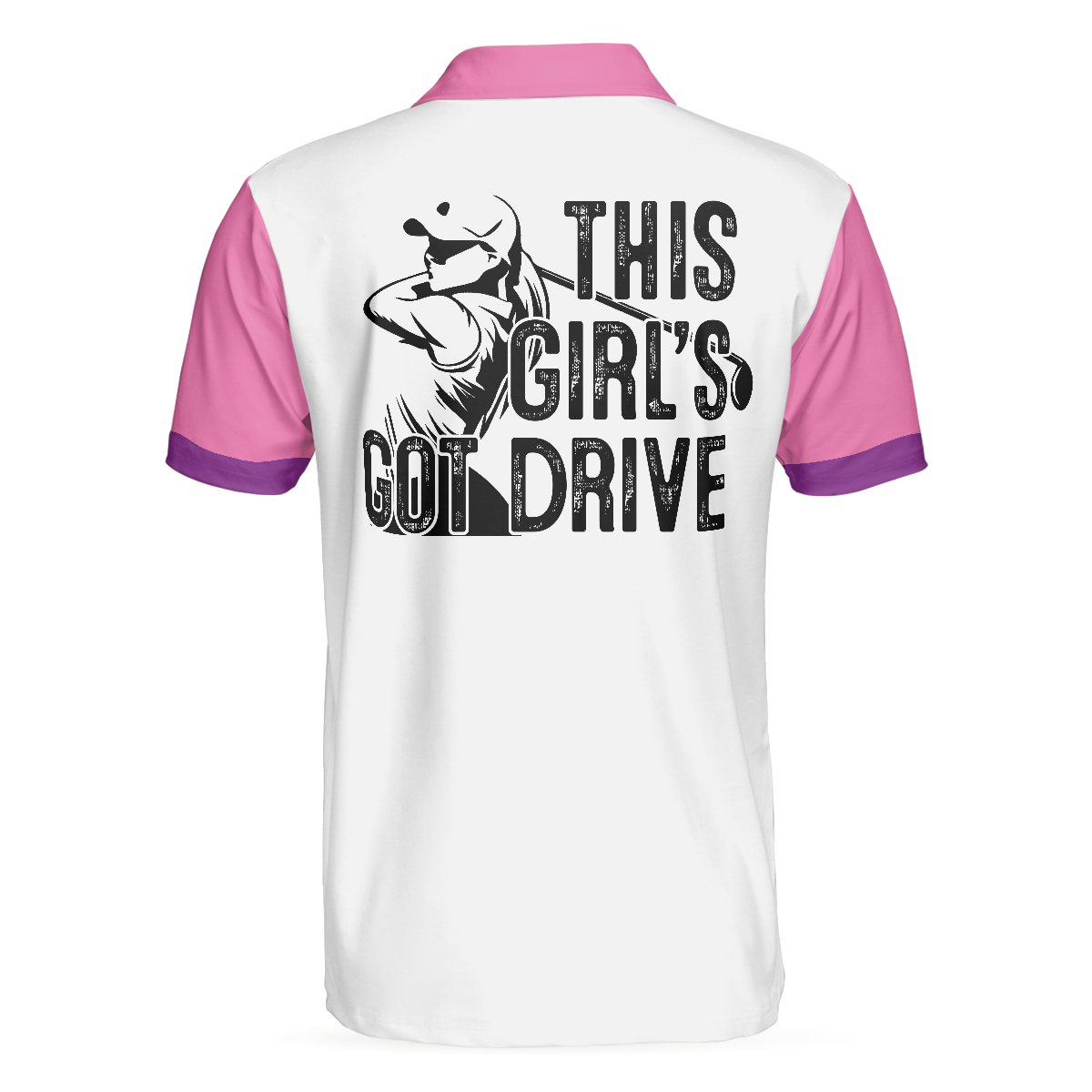 This Girl's Got Drive Women Short Sleeve Polo Shirt, Pink Leopard Golf Shirt For Female Golfers, Best Golf Gift Idea - Hyperfavor