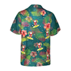 Hyperfavor Christmas Hawaiian Shirts For Men and Women, Santa Surfing Tropical Hawaiian Shirt Button Down Shirt Short Sleeve - Hyperfavor