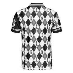 Chess It's Kind Of A Smart People Sport Short Sleeve Polo Shirt, Argyle Pattern Polo Shirt, Best Chess Shirt For Men - Hyperfavor