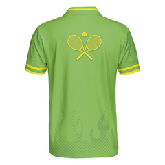 Weapon Of Choice Short Sleeve Polo Shirt, Green Tennis Ball On The Net Polo Shirt, Best Tennis Shirt For Men - Hyperfavor