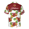 Firefighter Pineapple Seamless Pattern Custom Hawaiian Shirt, Personalized Cross Axes Tropical Firefighter Shirt For Men - Hyperfavor