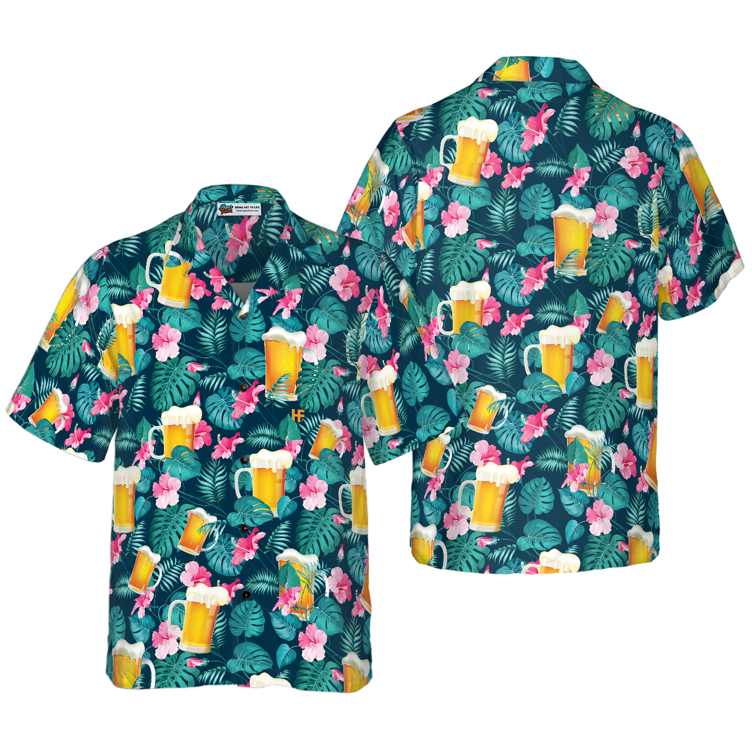 Drink Beer Alcohol Tropical Hawaiian Shirt - Hyperfavor