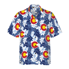 Colorado Flag Seamless Pattern USA Hawaiian Shirt - Hyperfavor