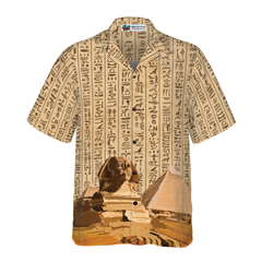 Ancient Egypt Hieroglyphs Hawaiian Shirt - Hyperfavor