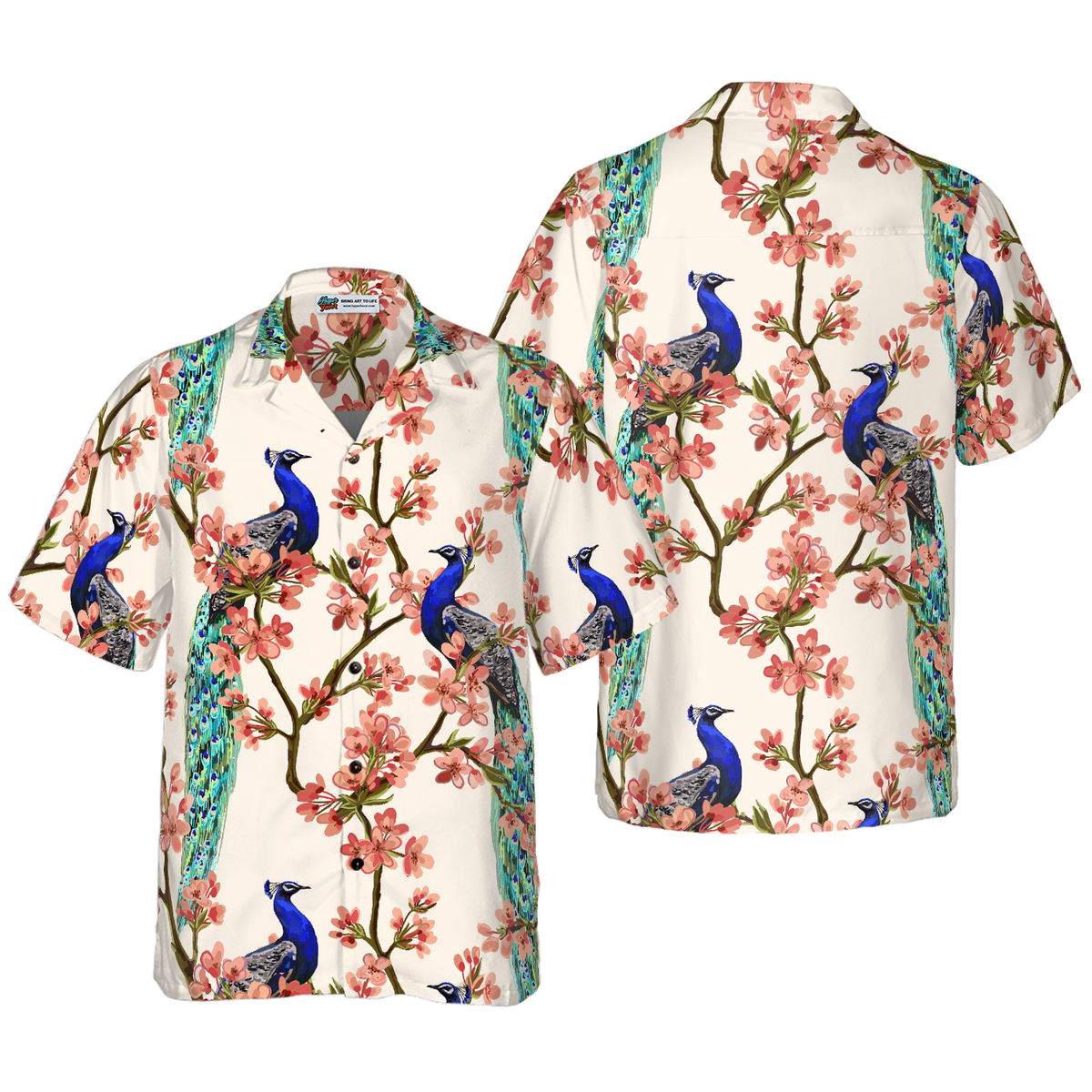 Oriental Peacock Hawaiian Shirt - Hyperfavor