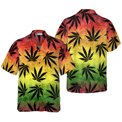 Marijuana Leaf Rasta Hawaiian Shirt - Hyperfavor