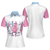 Queen Of The Lanes Pink And Blue Bowling Short Sleeve Women Polo Shirt, Bowling Shirt For Ladies - Hyperfavor