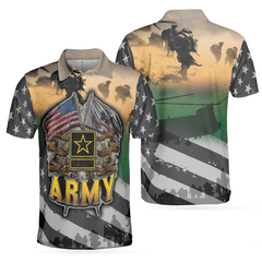 Veteran Proudly Served The US Army Veteran Polo Shirt, Proud US Army Veteran Shirt For Men, Veteran Gift - Hyperfavor