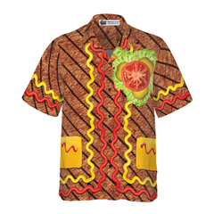 Halloween Burger Costume Shirt Hawaiian Shirt - Hyperfavor