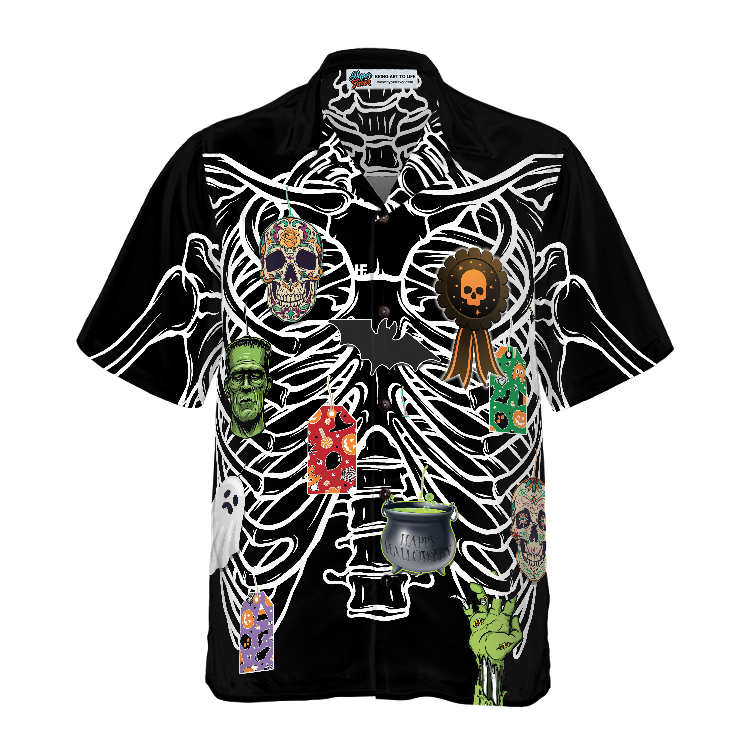 Skeleton Decorate Halloween Hawaiian Shirt, Unique Halloween Shirt For Men And Women - Hyperfavor