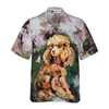 Poodle Portrait For Poodle Lovers Hawaiian Shirt, Dog And Landscape Waterbrush Art Painting - Hyperfavor