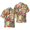 Hyperfavor Christmas Hawaiian Shirts For Men and Women, Santa Elf Gift Hawaiian Shirt Button Down Shirt Short Sleeve - Hyperfavor