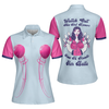 Watch Out This Girl Knows How To Handle Her Balls Bowling Short Sleeve Women Polo Shirt, Bowling Polo Shirt Design - Hyperfavor
