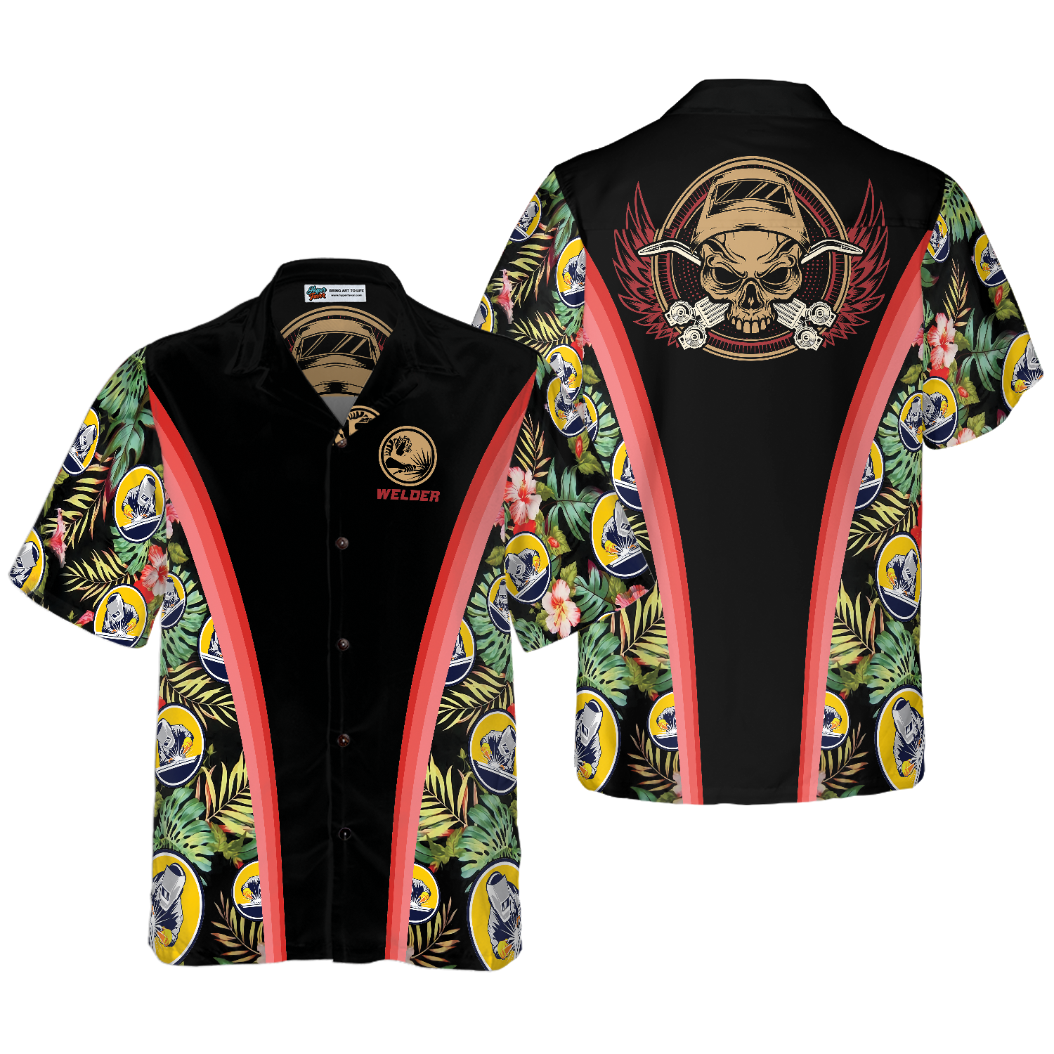 Welder Tropical Hawaiian Shirt - Hyperfavor