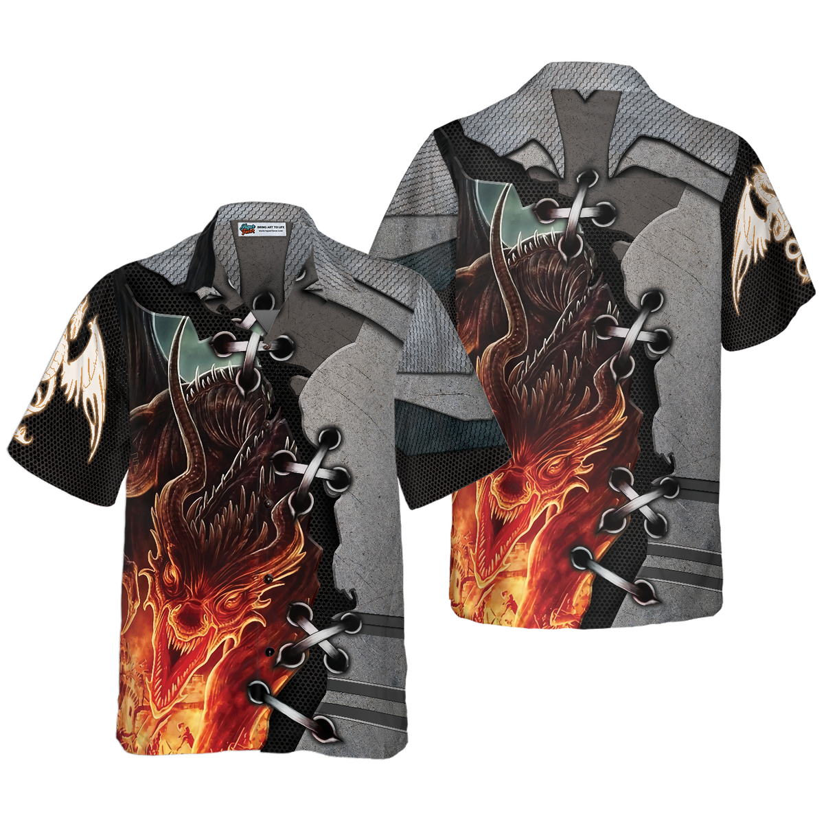 Tattoo And Dungeon Dragon Hawaiian Shirt - Hyperfavor