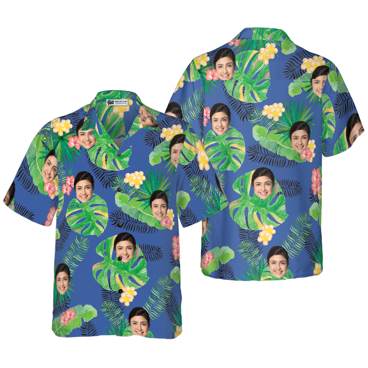 Funny Custom Face 03 Custom Hawaiian Shirt - Hyperfavor