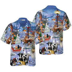 BEAUTIFUL FARM ON CHRISTMAS Hawaiian Shirt - Hyperfavor