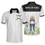 King Of Golf Black And White Polo Shirt For Men, Golf Texture Golfer On Throne Polo Shirt - Hyperfavor