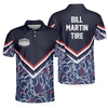 Bill Martin Tire Bowling Seamless Pattern Polo Shirt - Hyperfavor