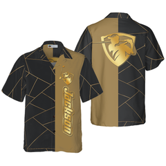 Personalized Golden Lines Golf Custom Hawaiian Shirt - Hyperfavor