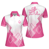 This Girl's Got Drive Pink Golf Short Sleeve Women Polo Shirt, Pink Pattern Golfing Shirt, , Female Golf Gift - Hyperfavor
