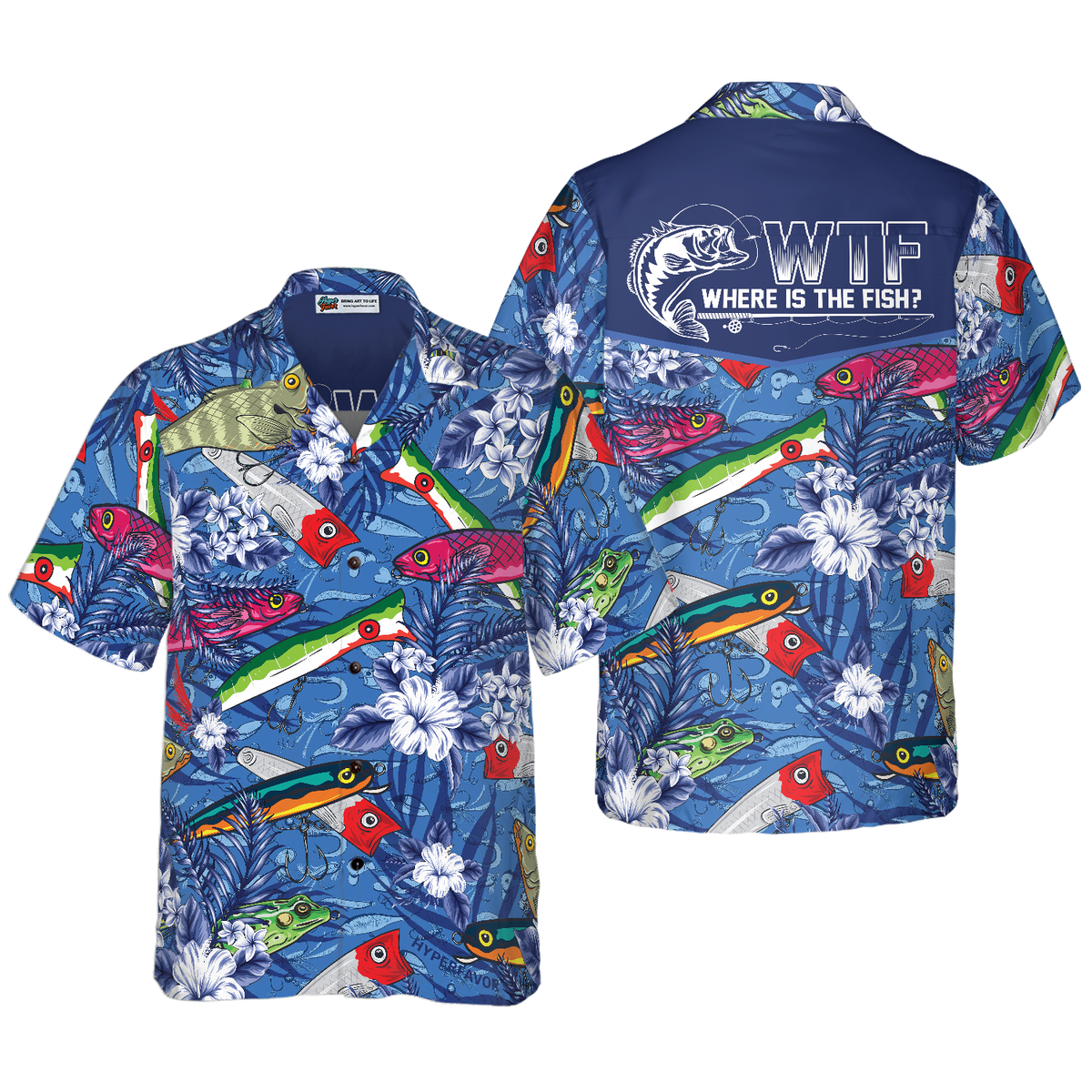 Where The Fish Fishing Hawaiian Shirt - Hyperfavor