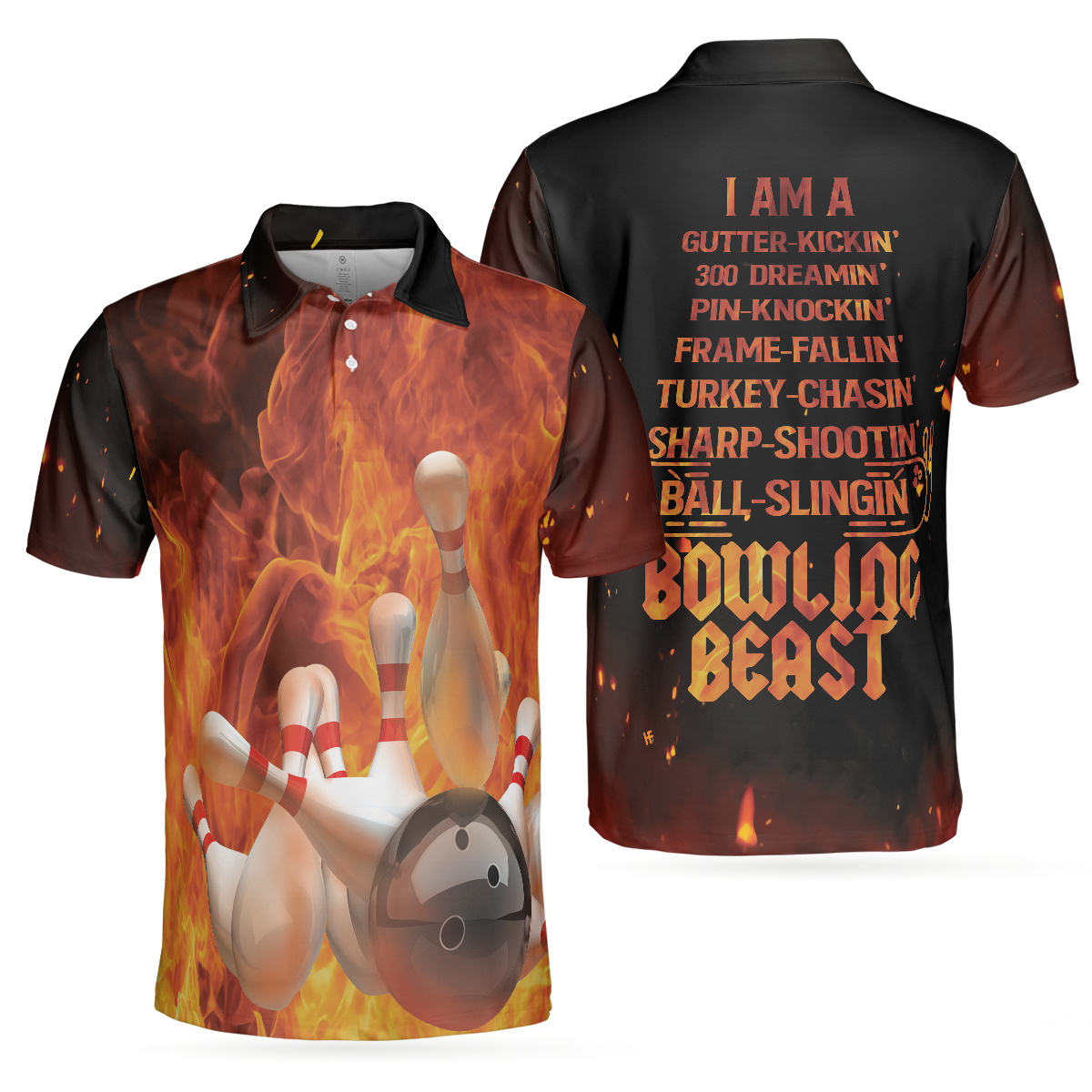 I'm A Bowling Beast Shirt For Men Polo Shirt, Polo Style Bowling Shirt For Men, Gift Idea For Bowlers - Hyperfavor