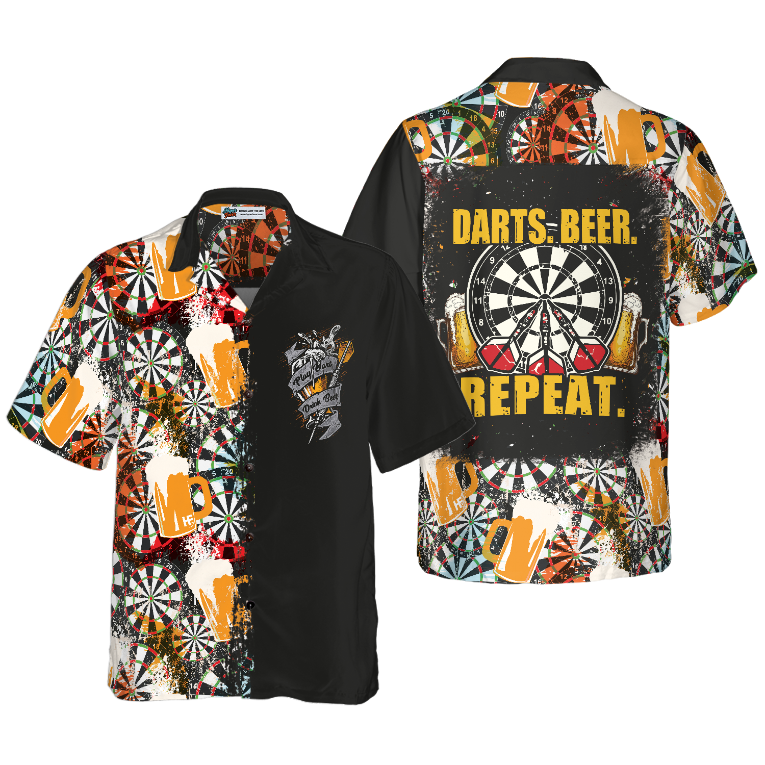 Darts Beer Repeat Hawaiian Shirt - Hyperfavor