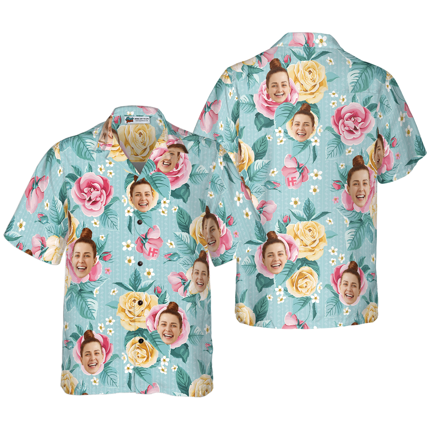 Funny Custom Face 09 Custom Hawaiian Shirt - Hyperfavor