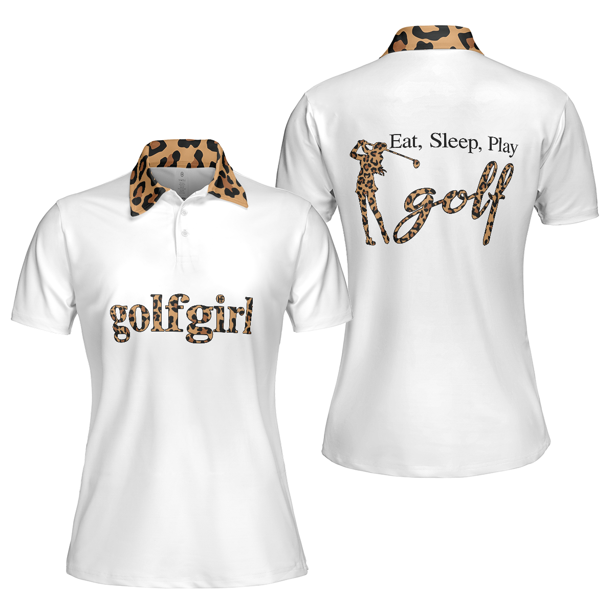 Golf Girl Eat Sleep Play Golf Short Sleeve Women Polo Shirt - Hyperfavor