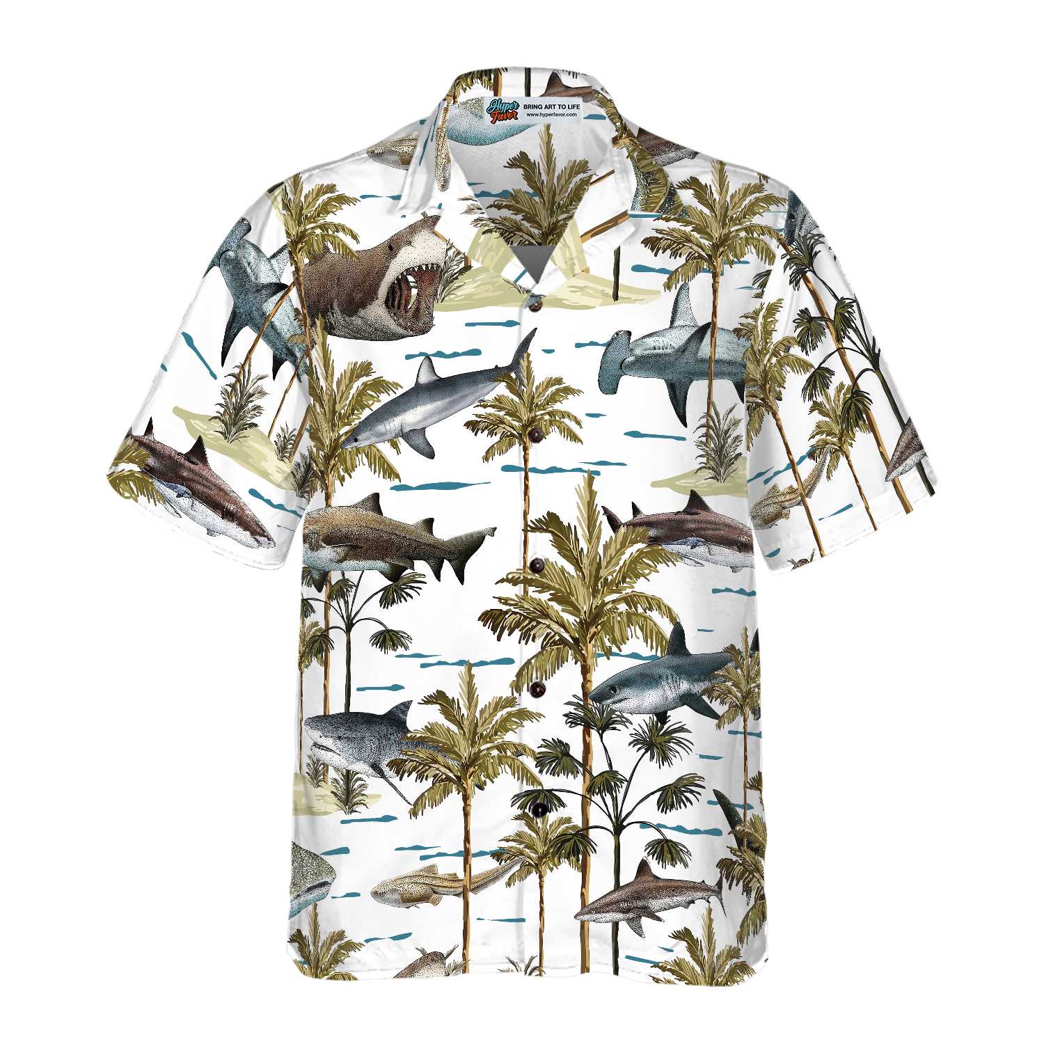 Shark Collection Hawaiian Shirt - Hyperfavor