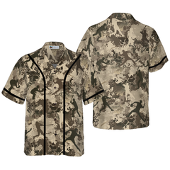 Baseball Camo Pattern Hawaiian Shirt - Hyperfavor