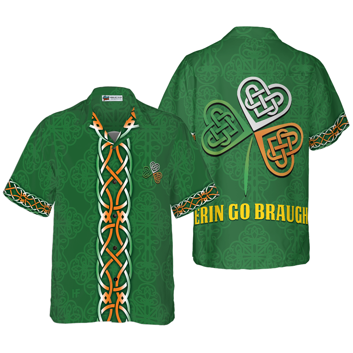 Erin Go Braugh Ireland Hawaiian Shirt - Hyperfavor