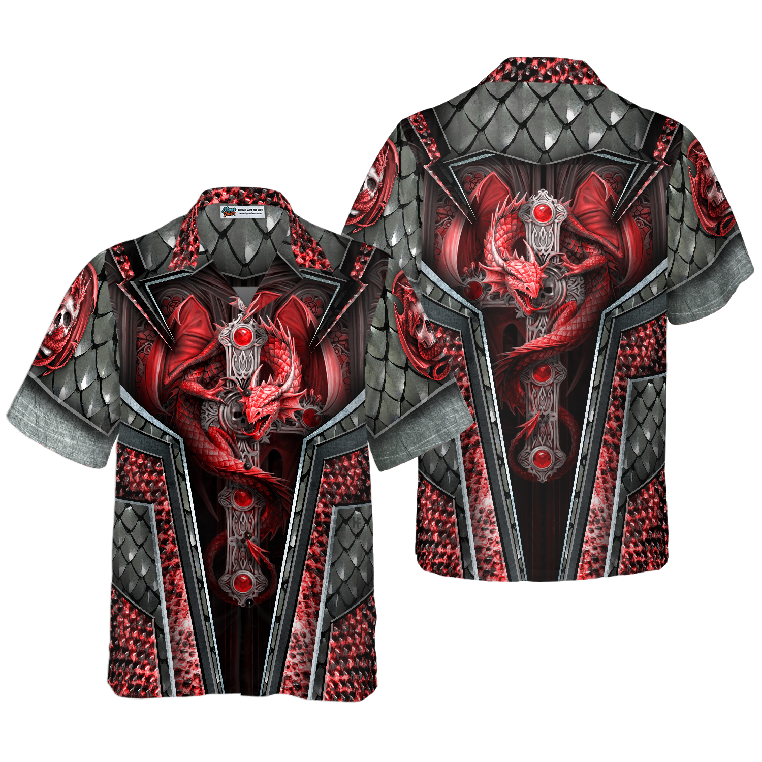 Cool Dragon 3D Hawaiian Shirt - Hyperfavor